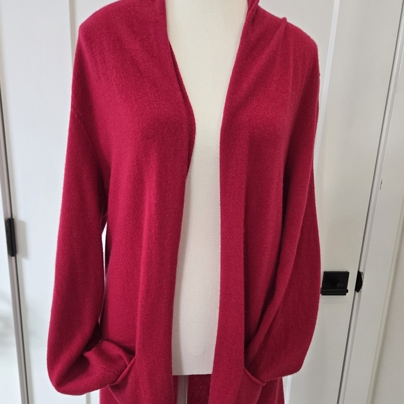 Womens Italian Made Wool/Cashmere Blend Cardigan - Picture 3 of 10